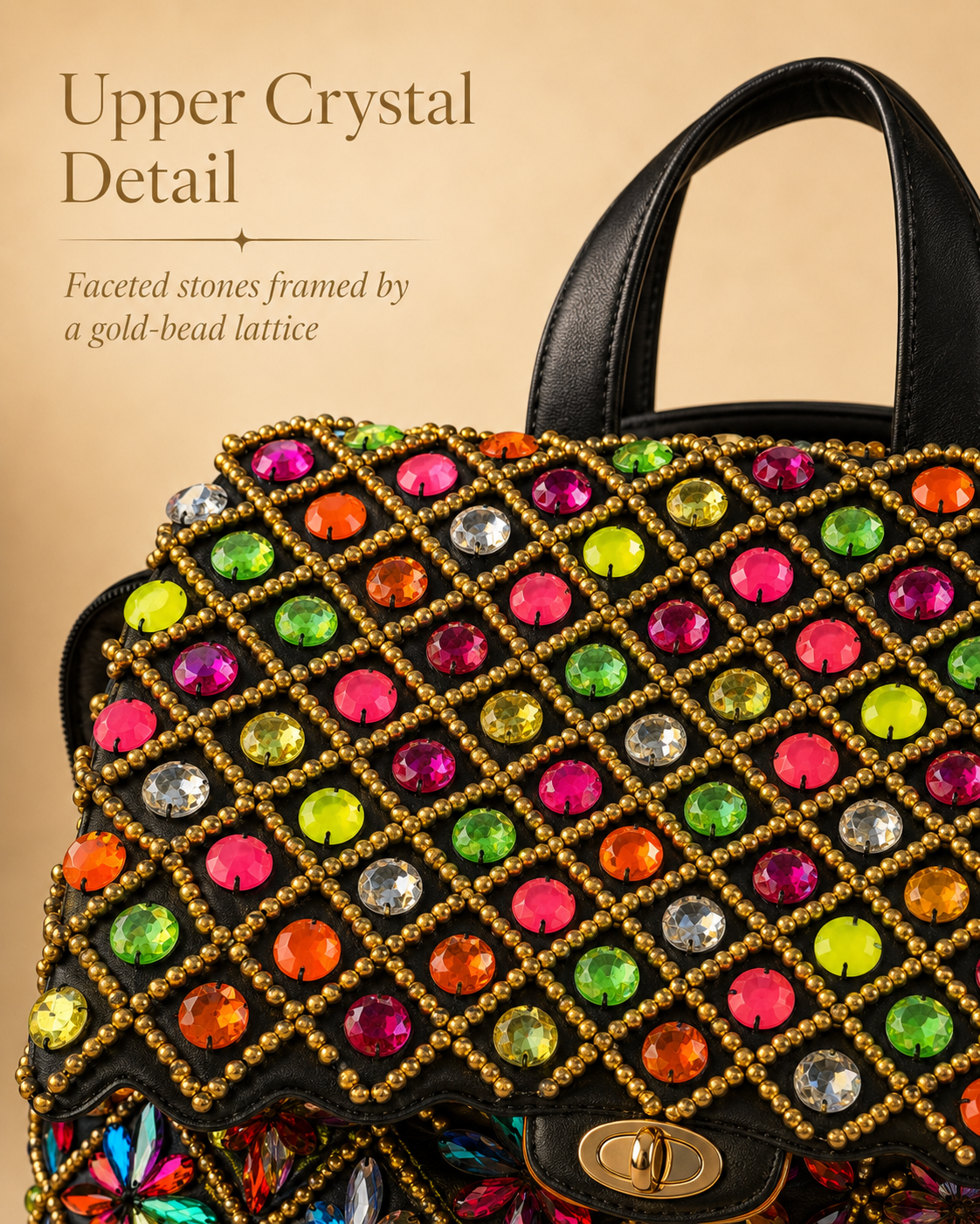 Hand-Embellished Crystal Rolling Travel Luggage